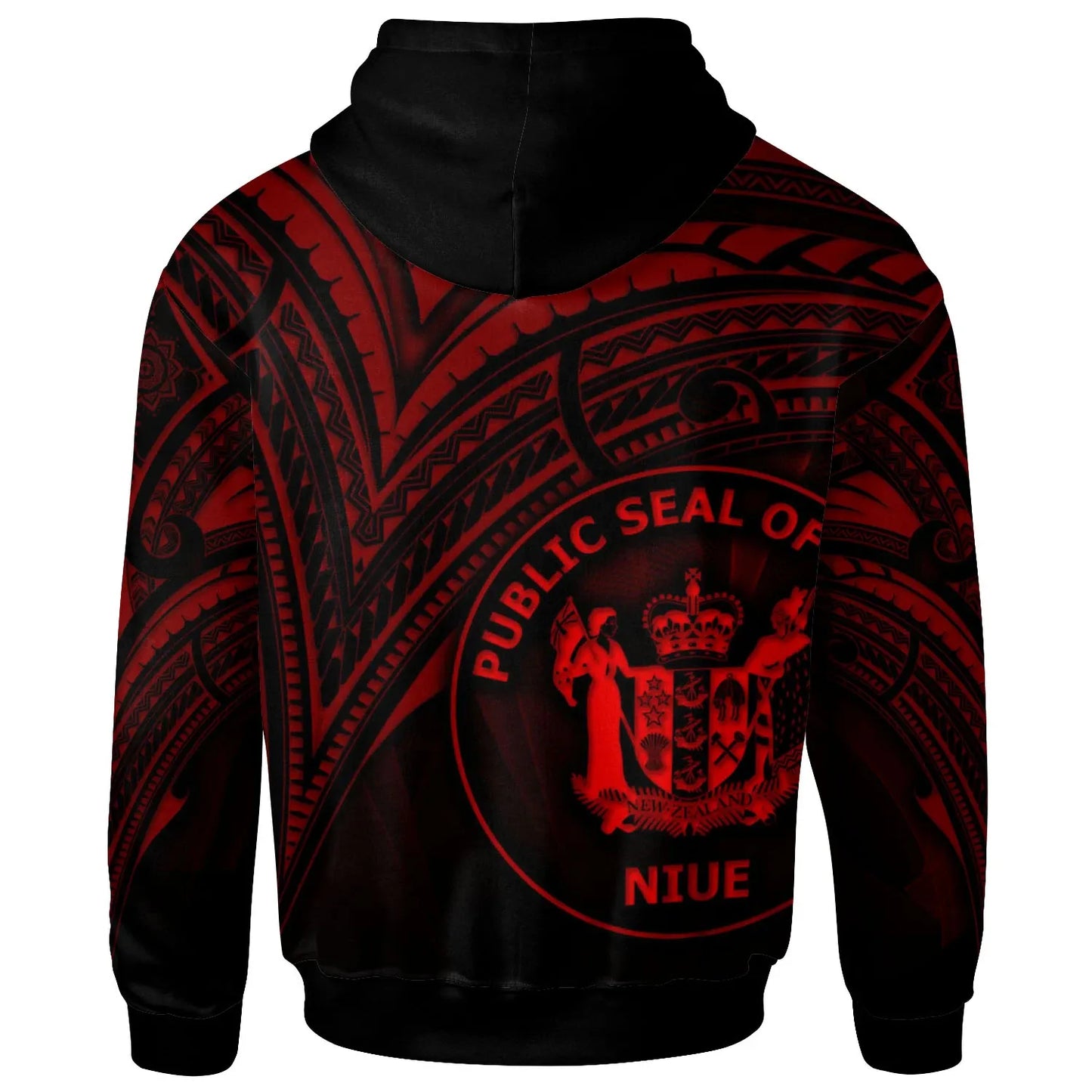 Niue Hoodie - Red Color Cross Style