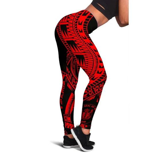 Niue Legging Polynesian Pattern Red