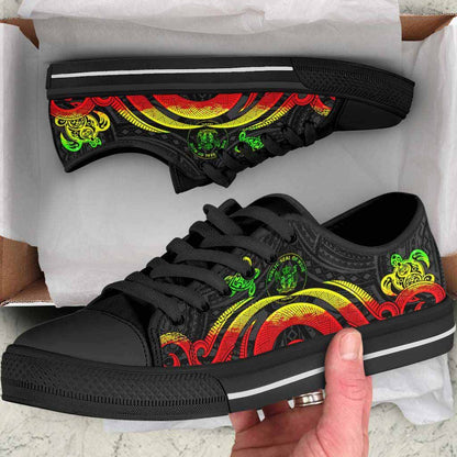 Niue Low Top Canvas Shoes - Reggae Tentacle Turtle
