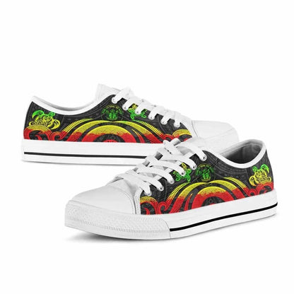 Niue Low Top Canvas Shoes - Reggae Tentacle Turtle