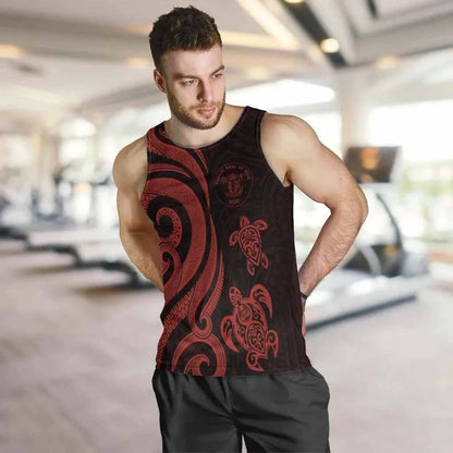 Niue Men Tank Top - Red Tentacle Turtle