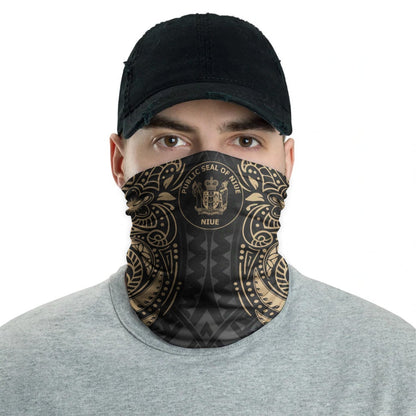 Niue Neck Gaiter - Floral Tattoo Gold
