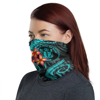 Niue Neck Gaiter - Plumeria Turquoise