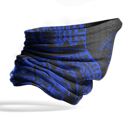 Niue Neck Gaiter - Polynesian Pattern Blue