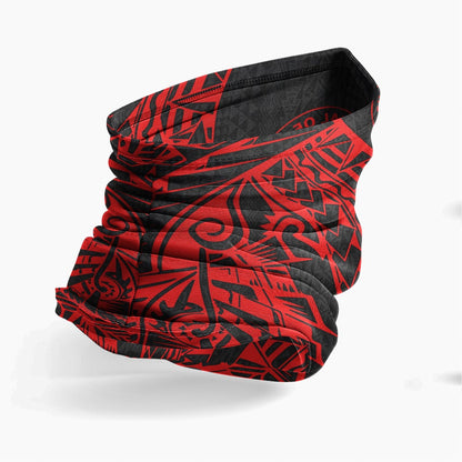 Niue Neck Gaiter - Polynesian Pattern Red