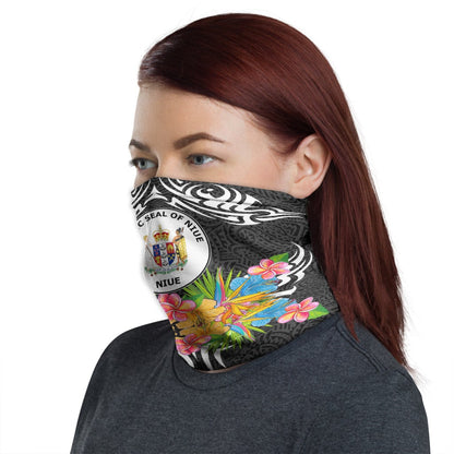 Niue Neck Gaiter - Tribal Floral Pattern