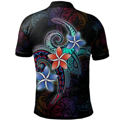 Niue Polo Shirt - Plumeria Flowers Style