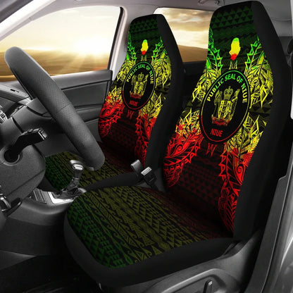 Niue Polynesia Car Seat Cover Map Reggae