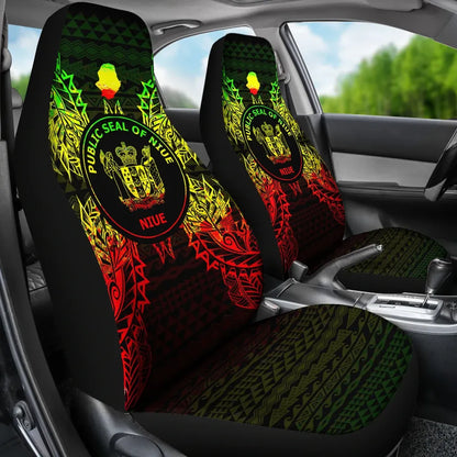 Niue Polynesia Car Seat Cover Map Reggae