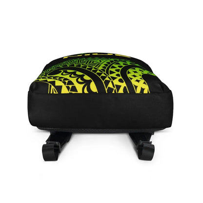 Niue Polynesian Backpack - Reggae Tribal Pattern
