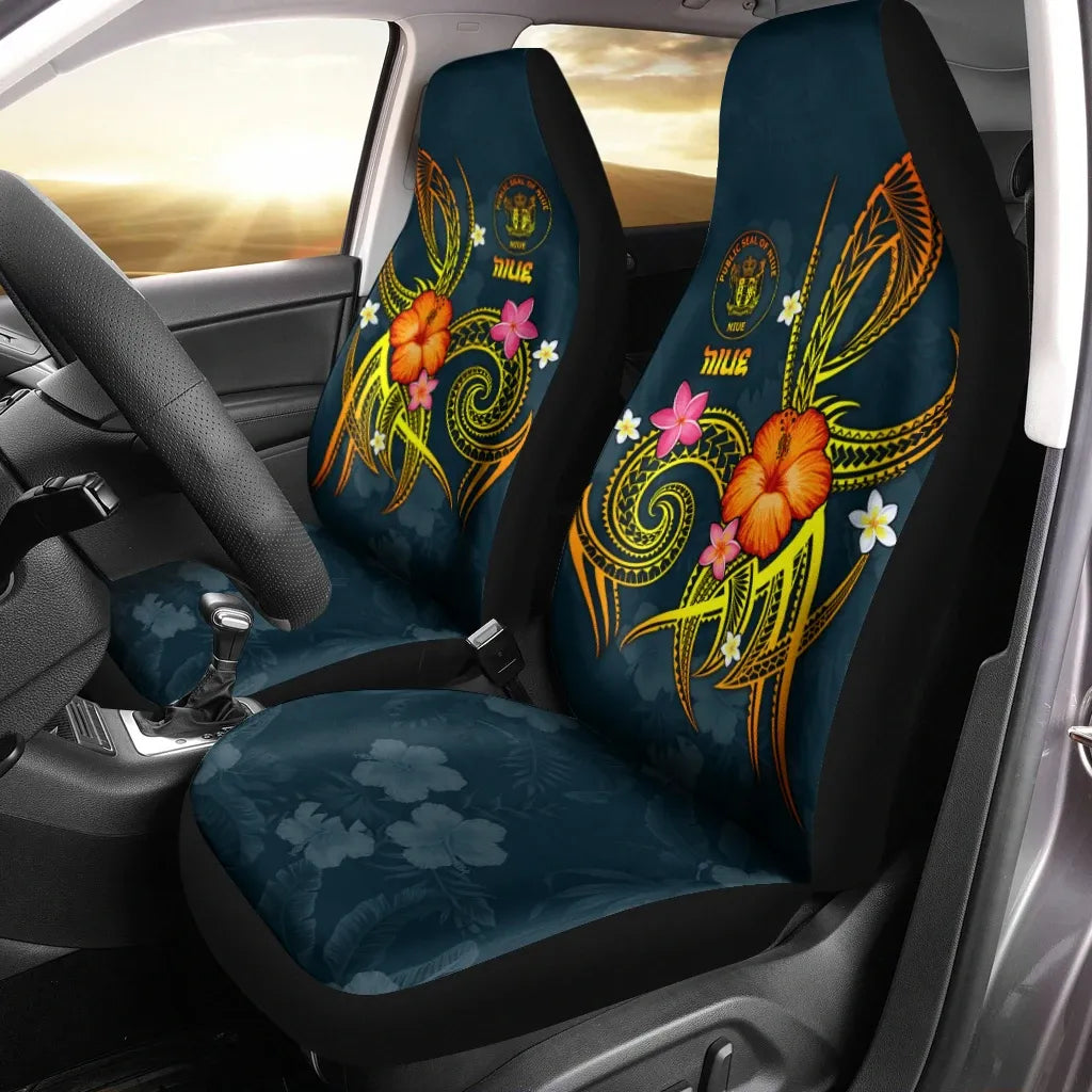 Niue Polynesian Car Seat Covers - Legend of Niue (Blue)