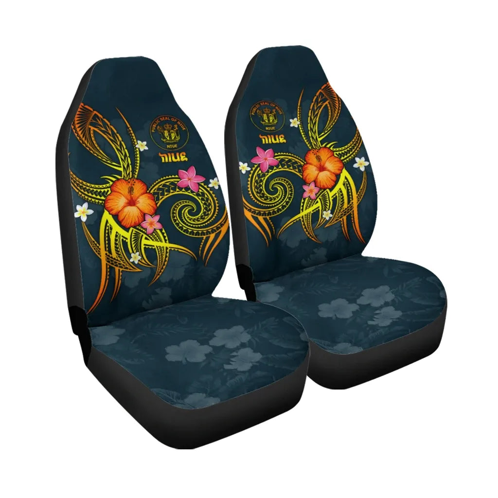 Niue Polynesian Car Seat Covers - Legend of Niue (Blue)