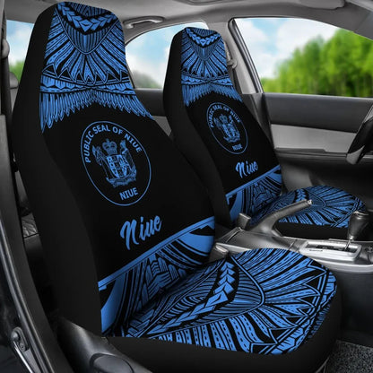 Niue Polynesian Car Seat Covers - Pride Blue Version