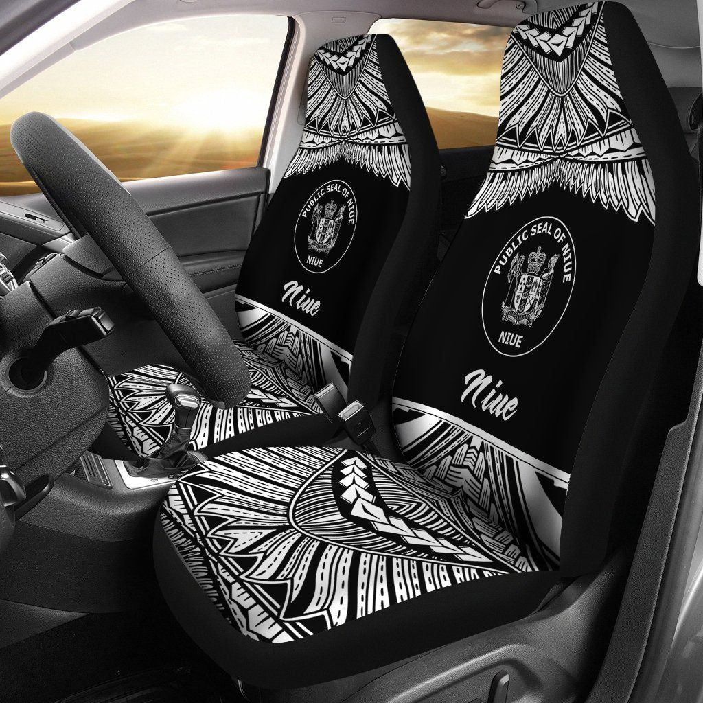Niue Polynesian Car Seat Covers - Pride White Version