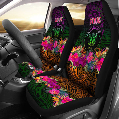 Niue Polynesian Car Seat Covers - Summer Hibiscus