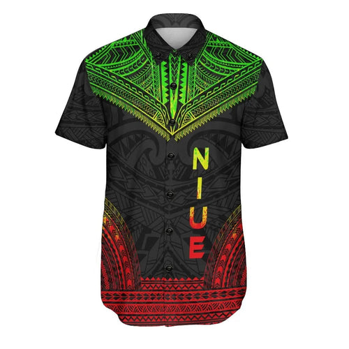 Niue Polynesian Chief Short Sleeve Shirt - Reggae Version