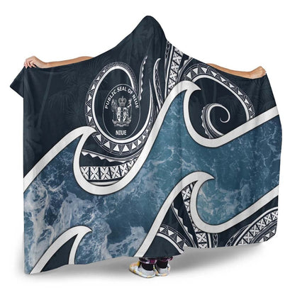 Niue Polynesian Hooded Blanket - Ocean Style