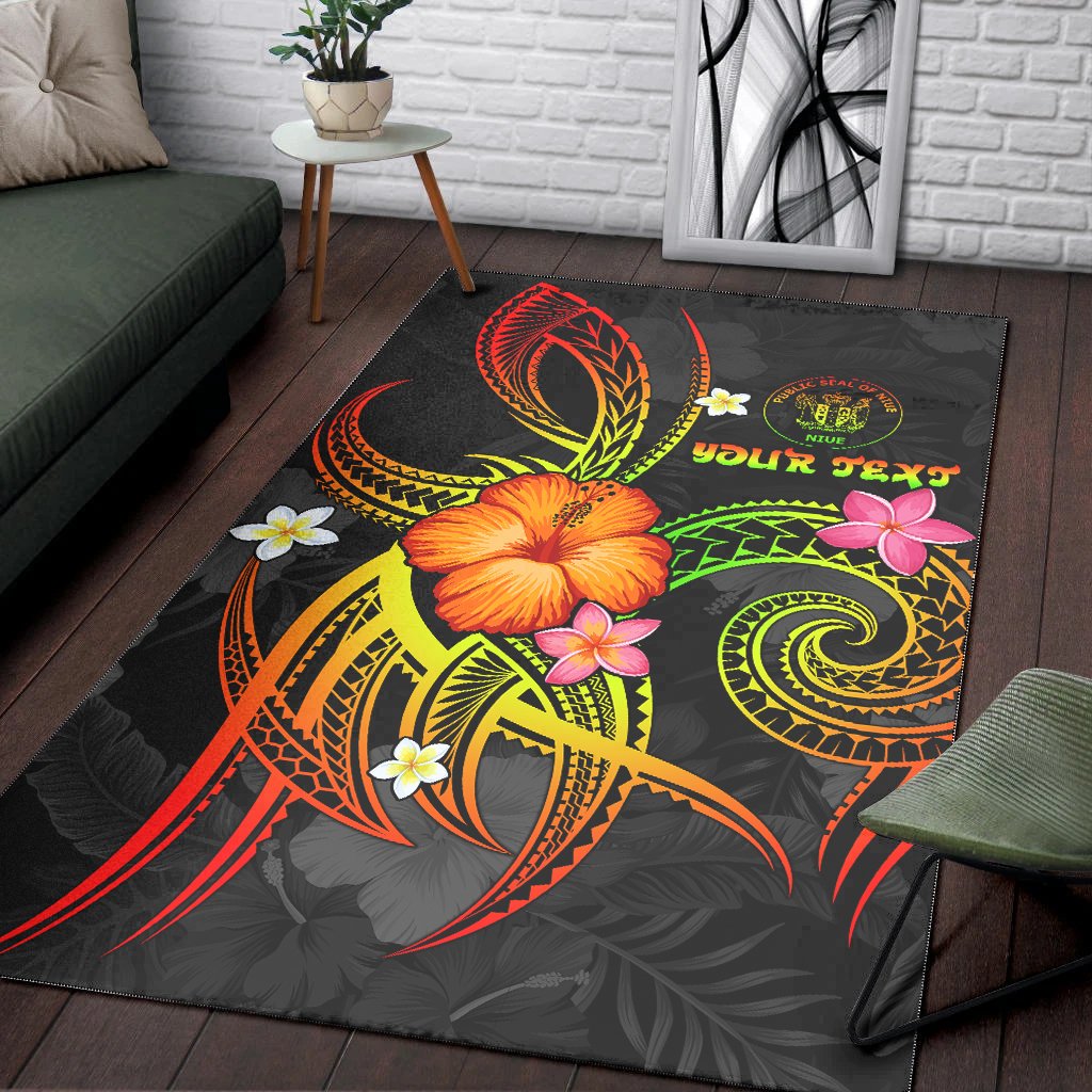 Niue Polynesian Personalised Area Rug - Legend of Niue (Reggae)