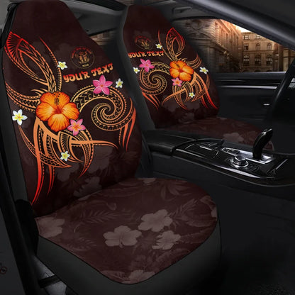 Niue Polynesian Personalised Car Seat Covers - Legend of Niue (Red)