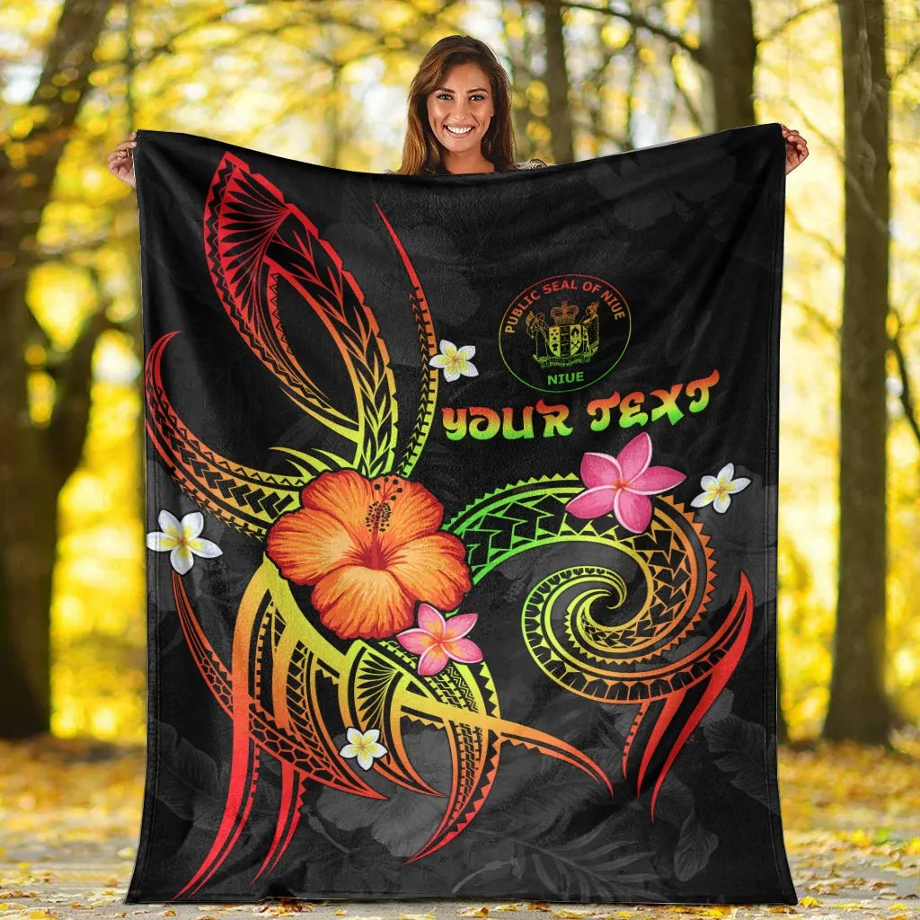 Niue Polynesian Personalised Premium Blanket - Legend of Niue (Reggae)