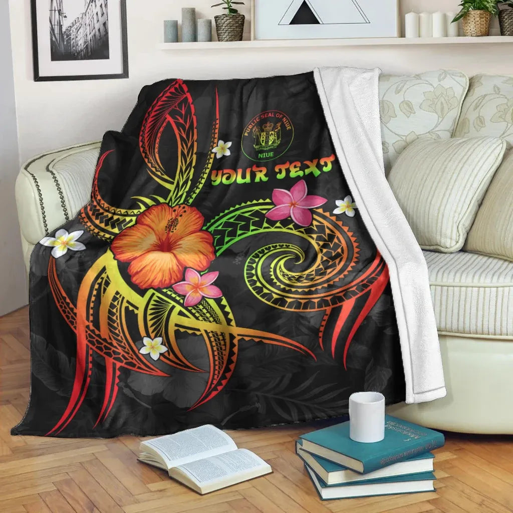 Niue Polynesian Personalised Premium Blanket - Legend of Niue (Reggae)