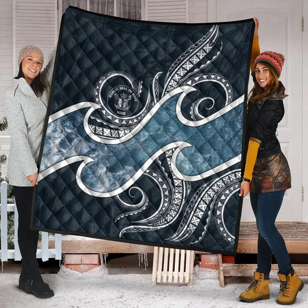 Niue Polynesian Premium Quilt - Ocean Style