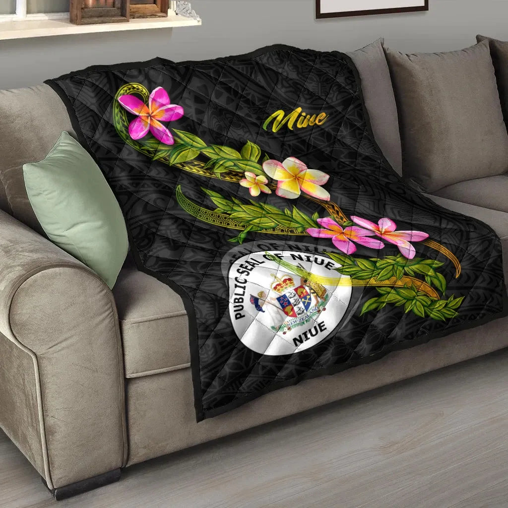 Niue Polynesian Quilt - Plumeria Tribal