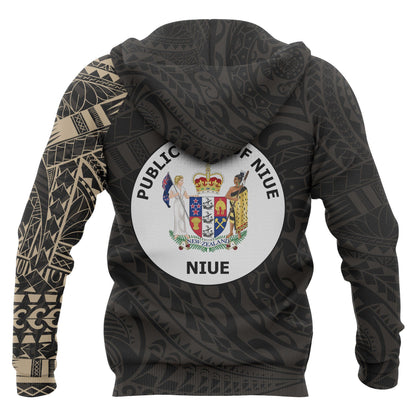 Niue Hoodie - Niue Polynesian Tattoo Style