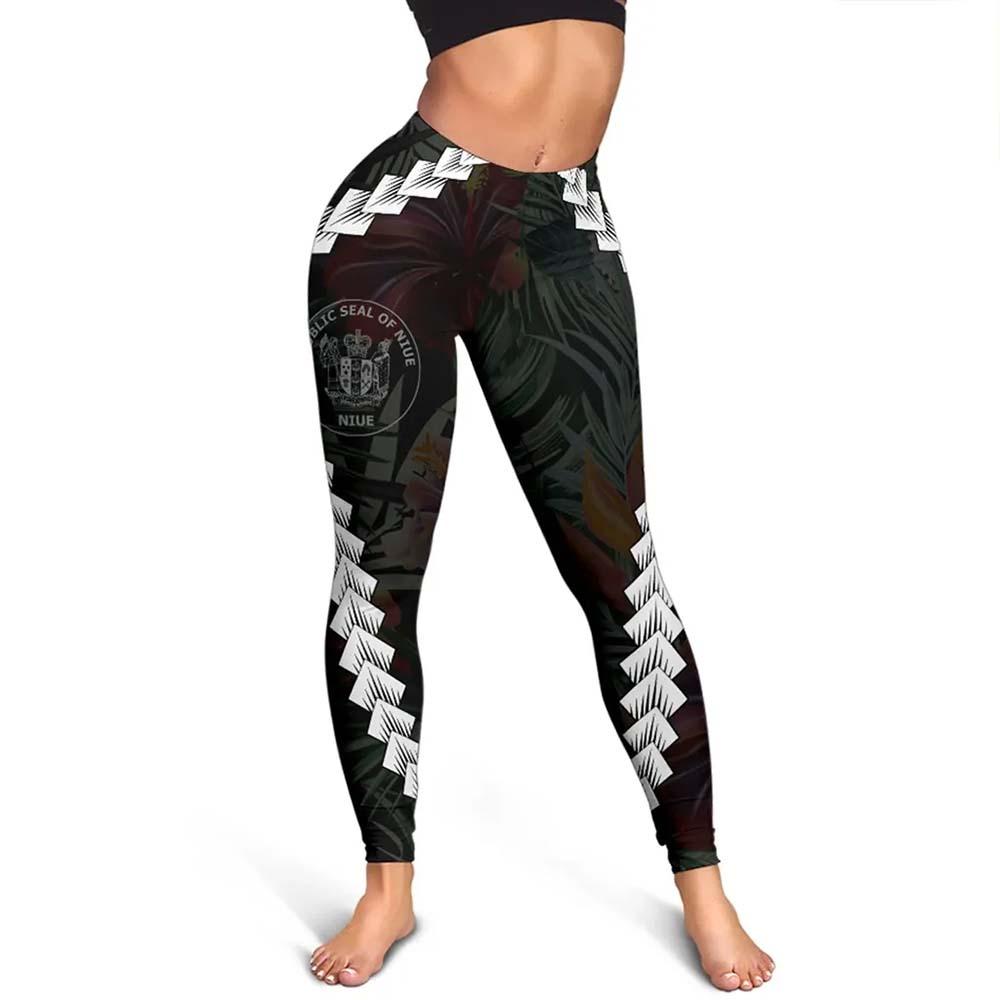 Niue Polynesian Women Legging - Chain Polynesian