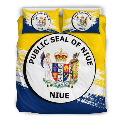 Niue Duvet Cover Set - Niue Coat Of Arms Premium