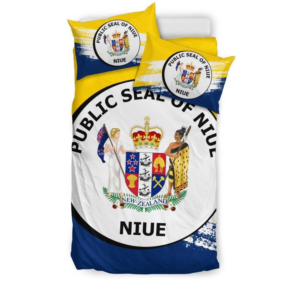 Niue Duvet Cover Set - Niue Coat Of Arms Premium