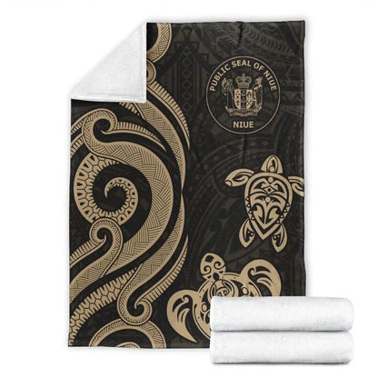 Niue Premium Blanket - Gold Tentacle Turtle