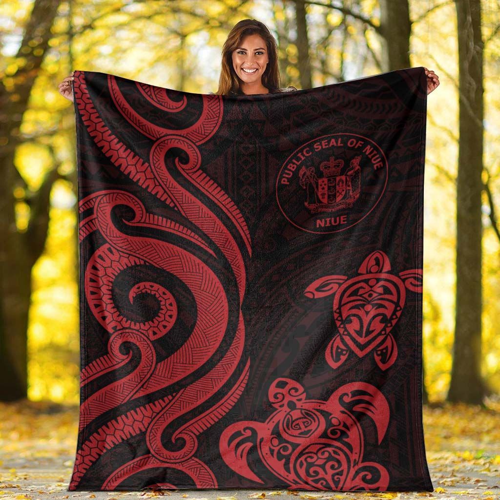 Niue Premium Blanket - Red Tentacle Turtle