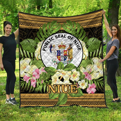 Niue Premium Quilt - Polynesian Gold Patterns Collection