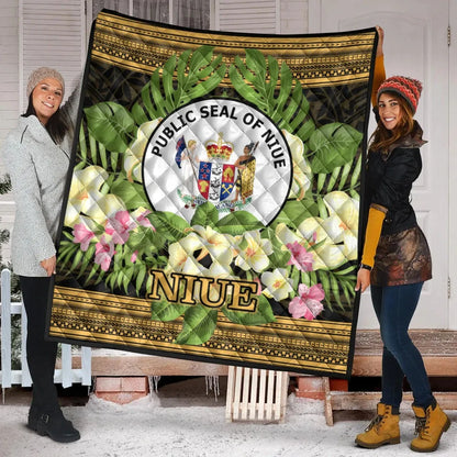 Niue Premium Quilt - Polynesian Gold Patterns Collection