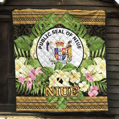 Niue Premium Quilt - Polynesian Gold Patterns Collection