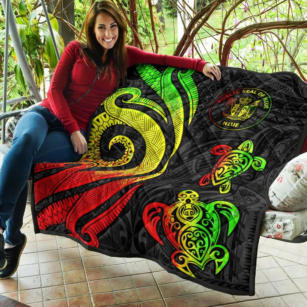 Niue Premium Quilt - Reggae Tentacle Turtle