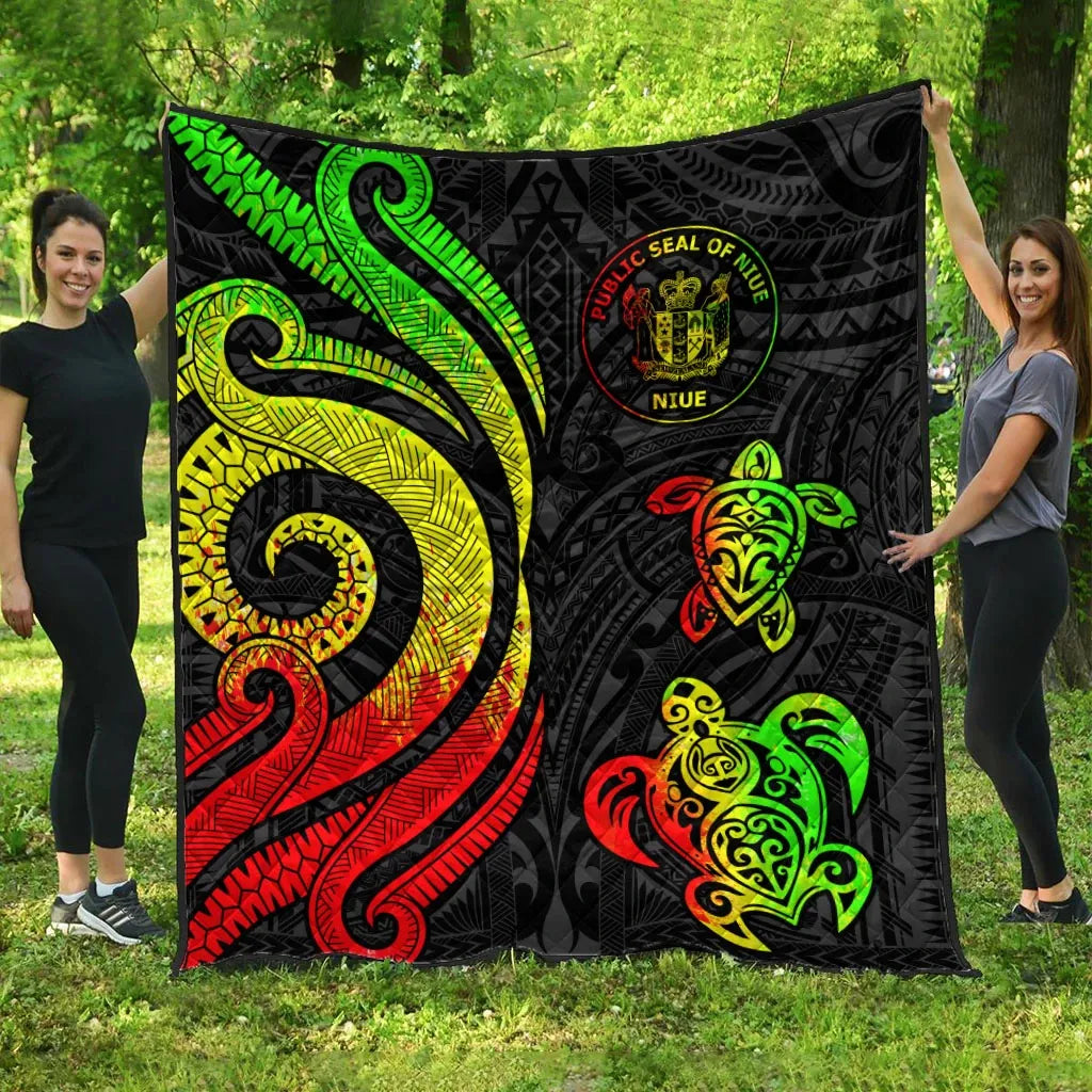 Niue Premium Quilt - Reggae Tentacle Turtle