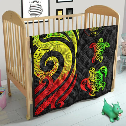 Niue Premium Quilt - Reggae Tentacle Turtle