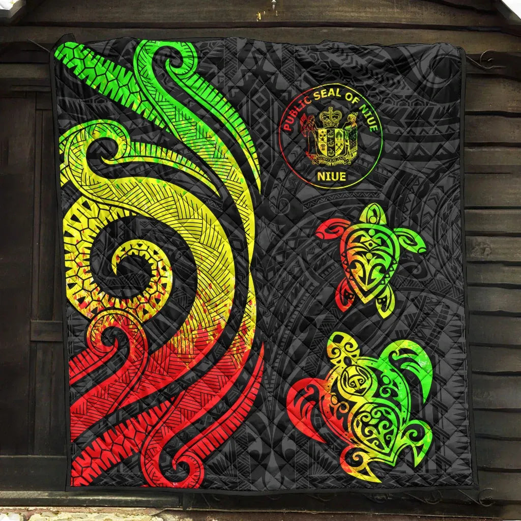 Niue Premium Quilt - Reggae Tentacle Turtle