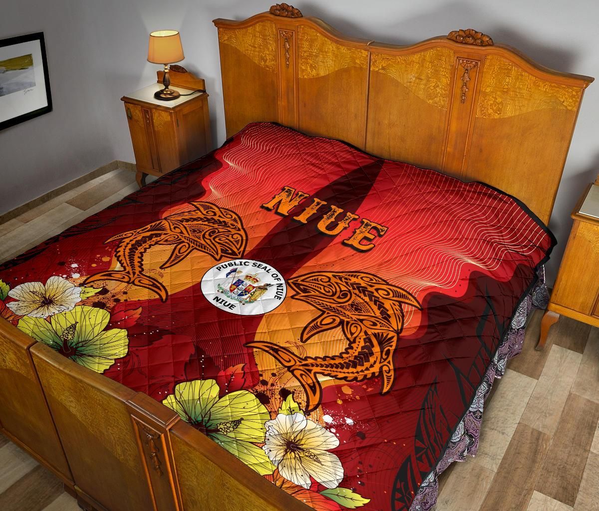 Niue Premium Quilt - Tribal Tuna Fish