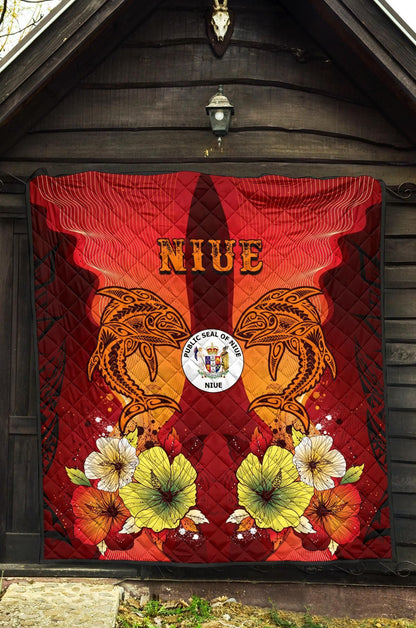 Niue Premium Quilt - Tribal Tuna Fish
