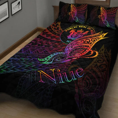 Niue Quilt Bed Set - Butterfly Polynesian Style