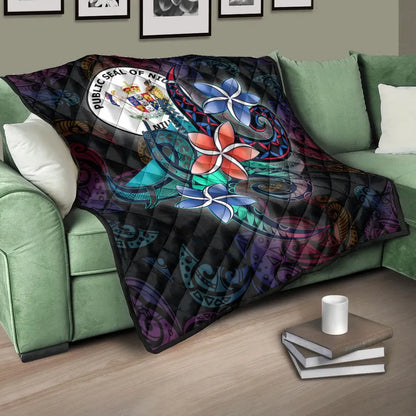 Niue Quilt - Plumeria Flowers Style