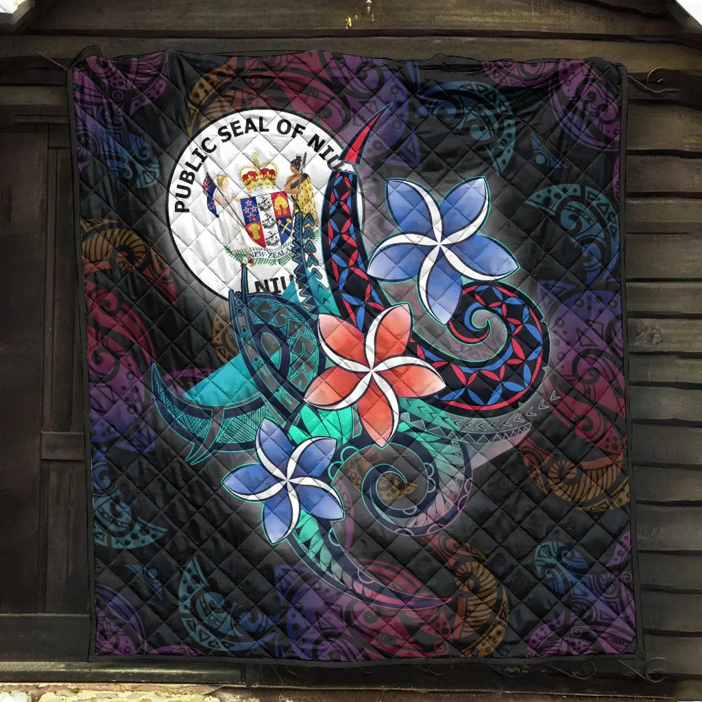 Niue Quilt - Plumeria Flowers Style
