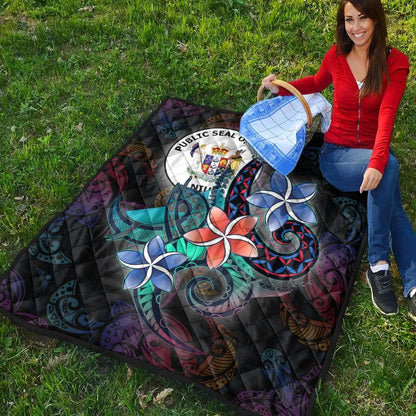 Niue Quilt - Plumeria Flowers Style