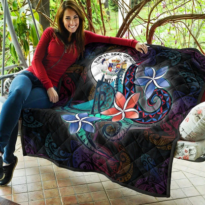 Niue Quilt - Plumeria Flowers Style