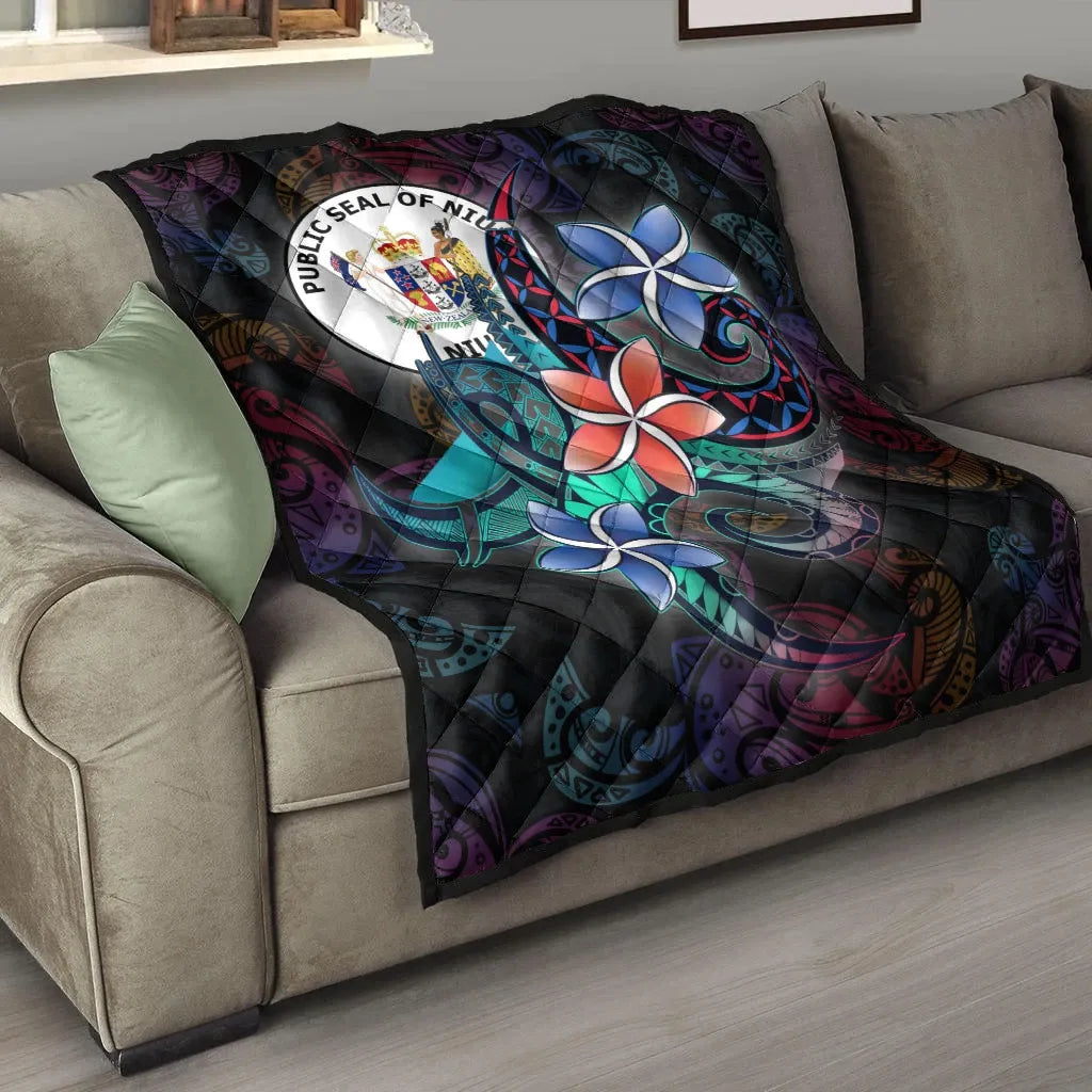 Niue Quilt - Plumeria Flowers Style