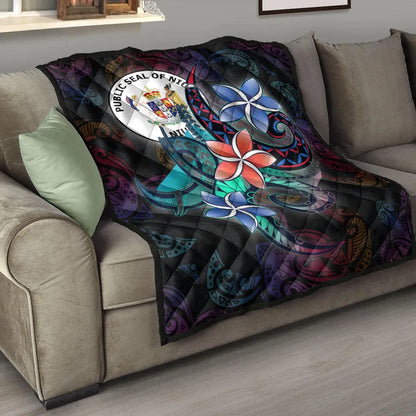 Niue Quilt - Plumeria Flowers Style