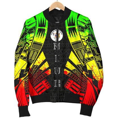 Niue Bomber Jackets - Polynesian Tattoo Reggae